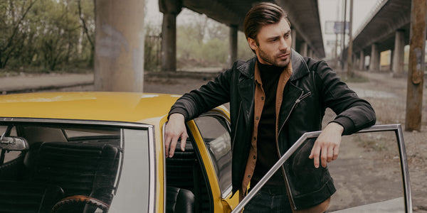 How to Wear a Leather Jacket Men - MONT5