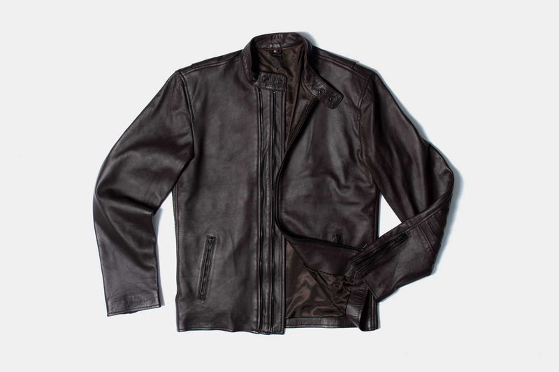 Deosai Brown Biker Leather Jacket
