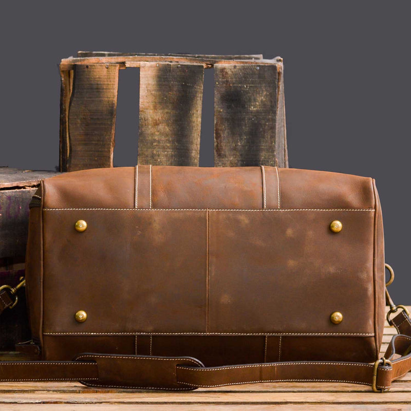 Shigar Brown Leather Crossbody Bag